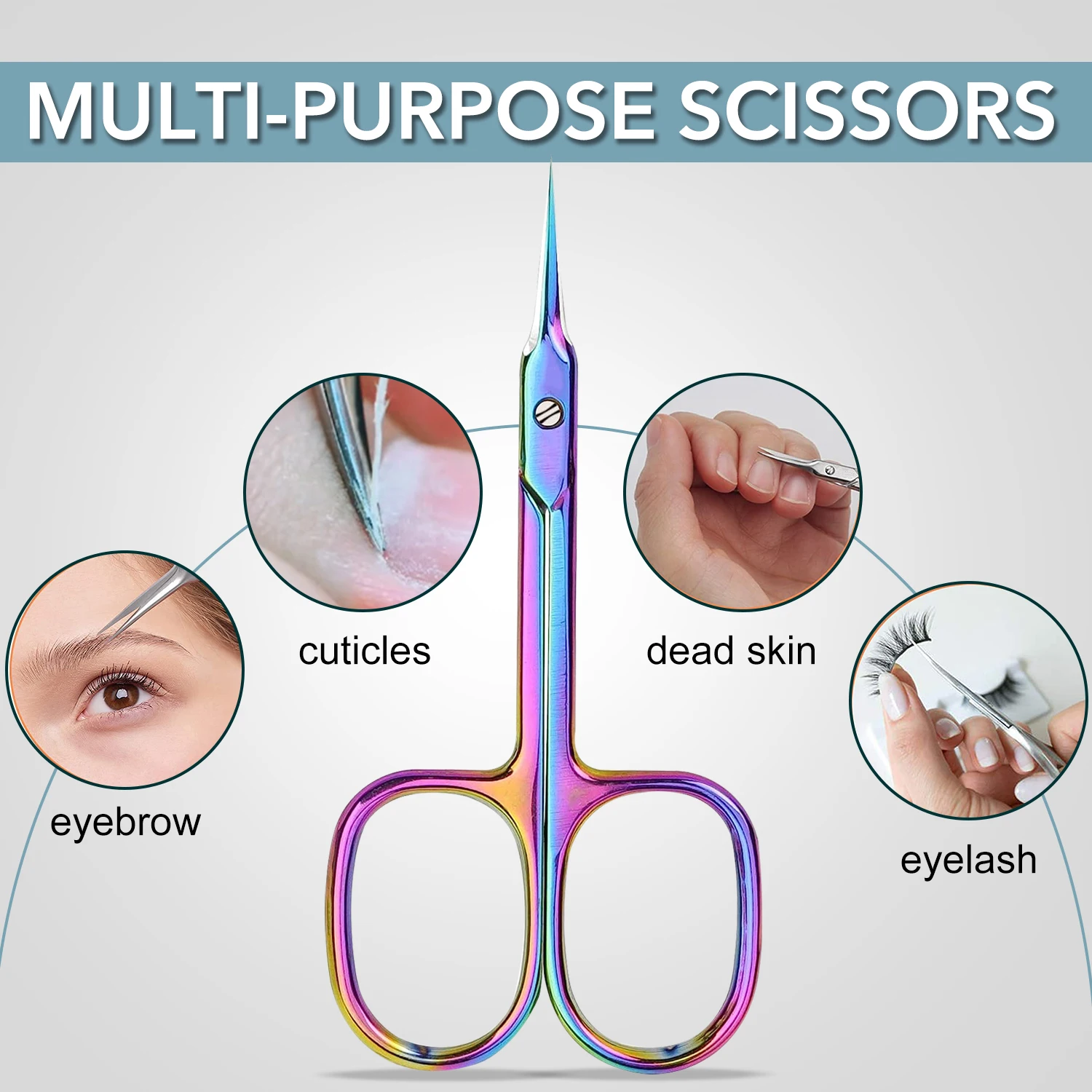 Nail Extension Form - กรรไกรตัดหนังกำพร้ารัสเซีย สำหรับตัดแต่งเล็บ ปลายโค้ง สำหรับทำเล็บมือและเล็บเท้า วัสดุสแตนเลสอย่างดี สำหรับมืออาชีพ