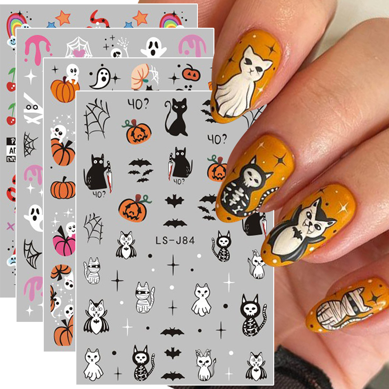 Nail Art Vampire - สติกเกอร์ตกแต่งเล็บ 3 มิติ ลายฮาโลวีน โกธิค 4