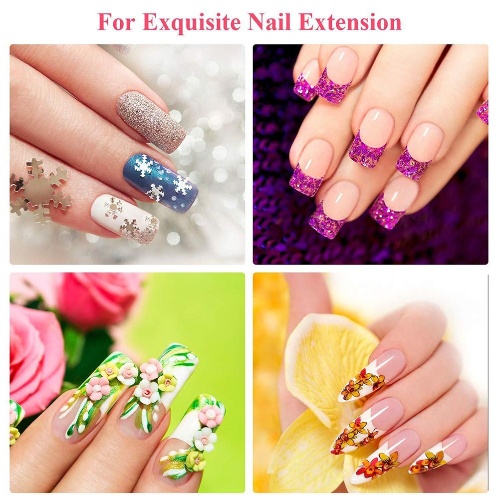 Nail Extension Form - แผ่นใยแก้วอะคริลิคสำหรับต่อเล็บแบบไม่ทอ ทนทาน 50 ชิ้น ขนาด 8x4