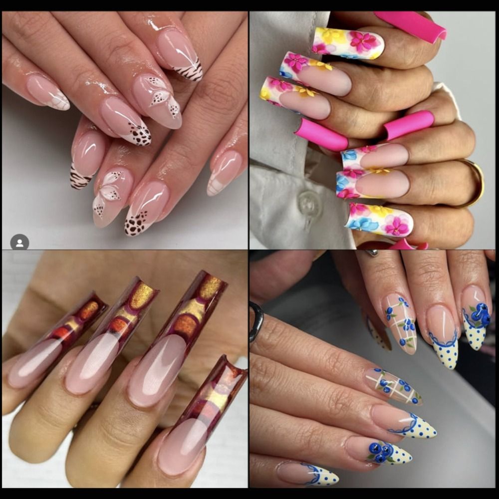 Nail Extension Form - 140 ชิ้น 14 ขนาด แบบฝรั่งเศส ทรงเหลี่ยมและทรงอัลมอนด์
