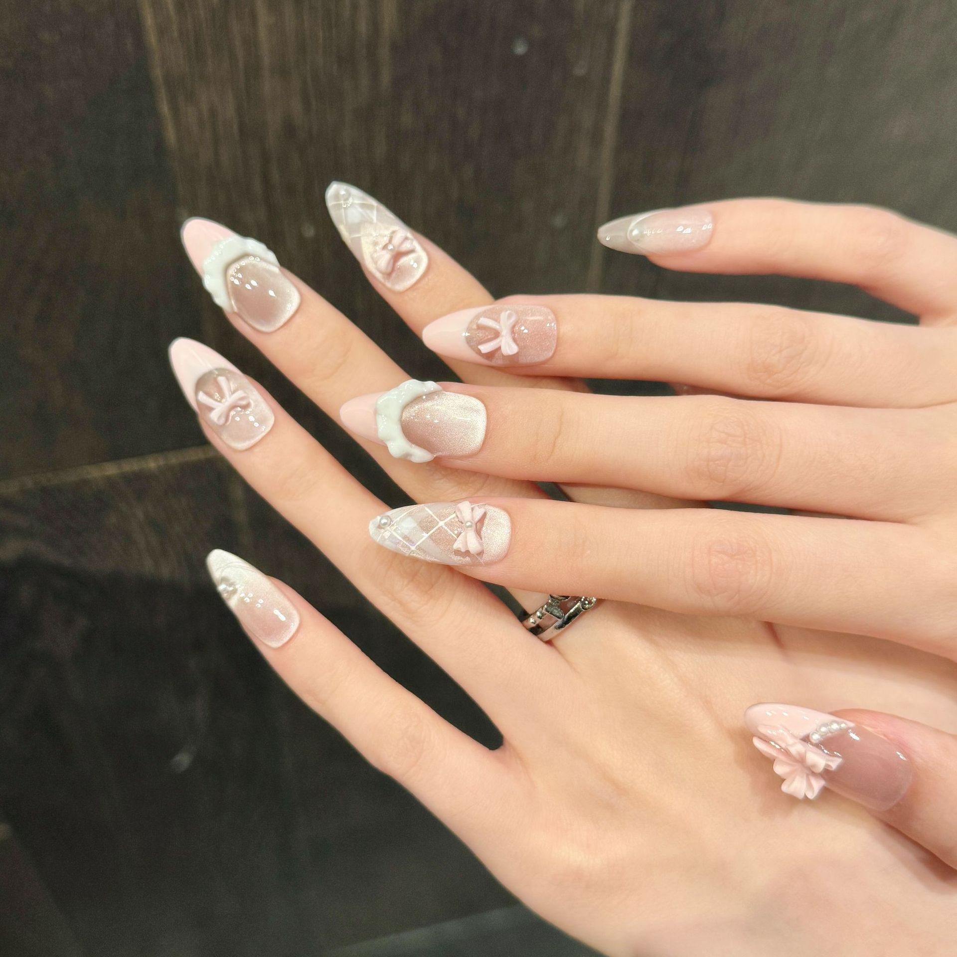 10pcs Handmade กดบนเล็บภาษาฝรั - Nail Art Xs บทวิจารณ์และราคา