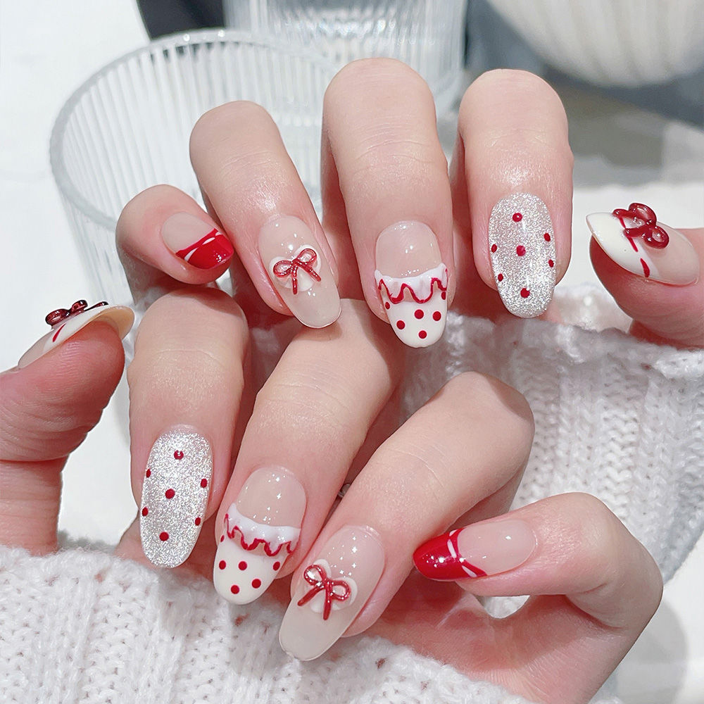 ชุดเล็บปลอมแบบกดติด 10 ชิ้น รู - Nail Art Xs บทวิจารณ์และราคา