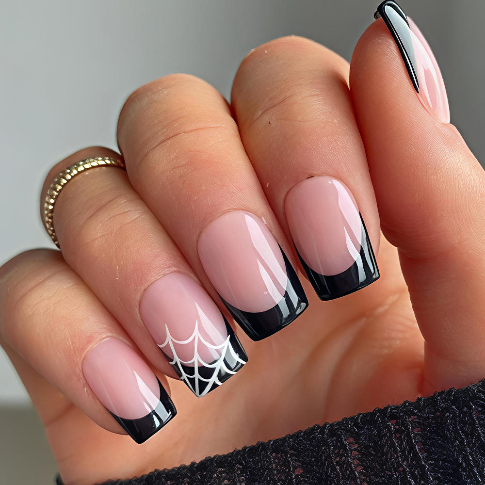 24 ชิ้น เล็บปลอมลายฮาโลวีน สีช - Nail Art Press On บทวิจารณ์และราคา
