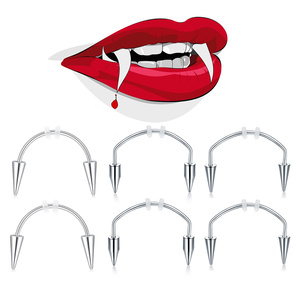 Wkoud 2ชิ้นเจาะไทเกอร์ฟันแวมไพ - Nail Art Vampire บทวิจารณ์และราคา