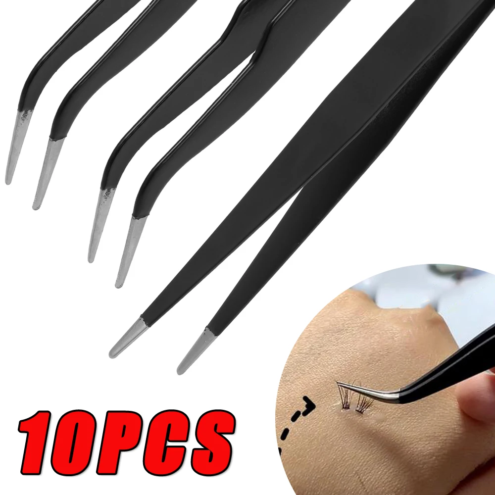 10PCS ปลายโค้ง Eyelash EXTENSI - Nail Extension Form บทวิจารณ์และราคา