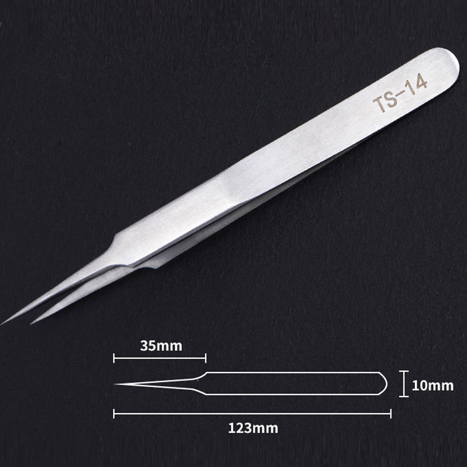 สแตนเลสสตีลขนตาและเล็บแหนบ Pro - Nail Extension Form บทวิจารณ์และราคา