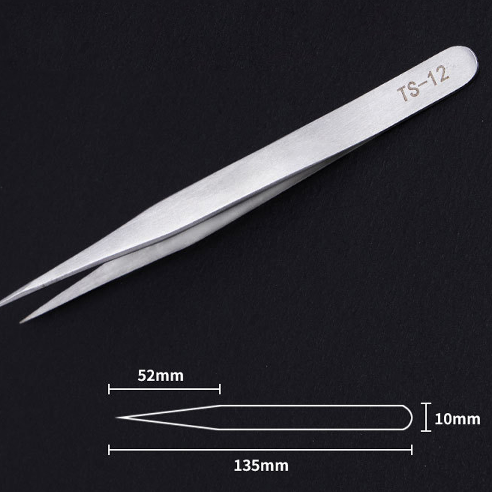 สแตนเลสสตีลขนตาและเล็บแหนบ Pro - Nail Extension Form บทวิจารณ์และราคา