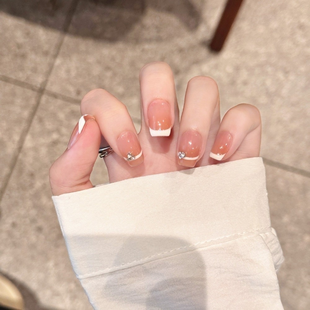 10 ชิ้น เล็บปลอมสไตล์ฝรั่งเศสส - Nail Art Xs บทวิจารณ์และราคา