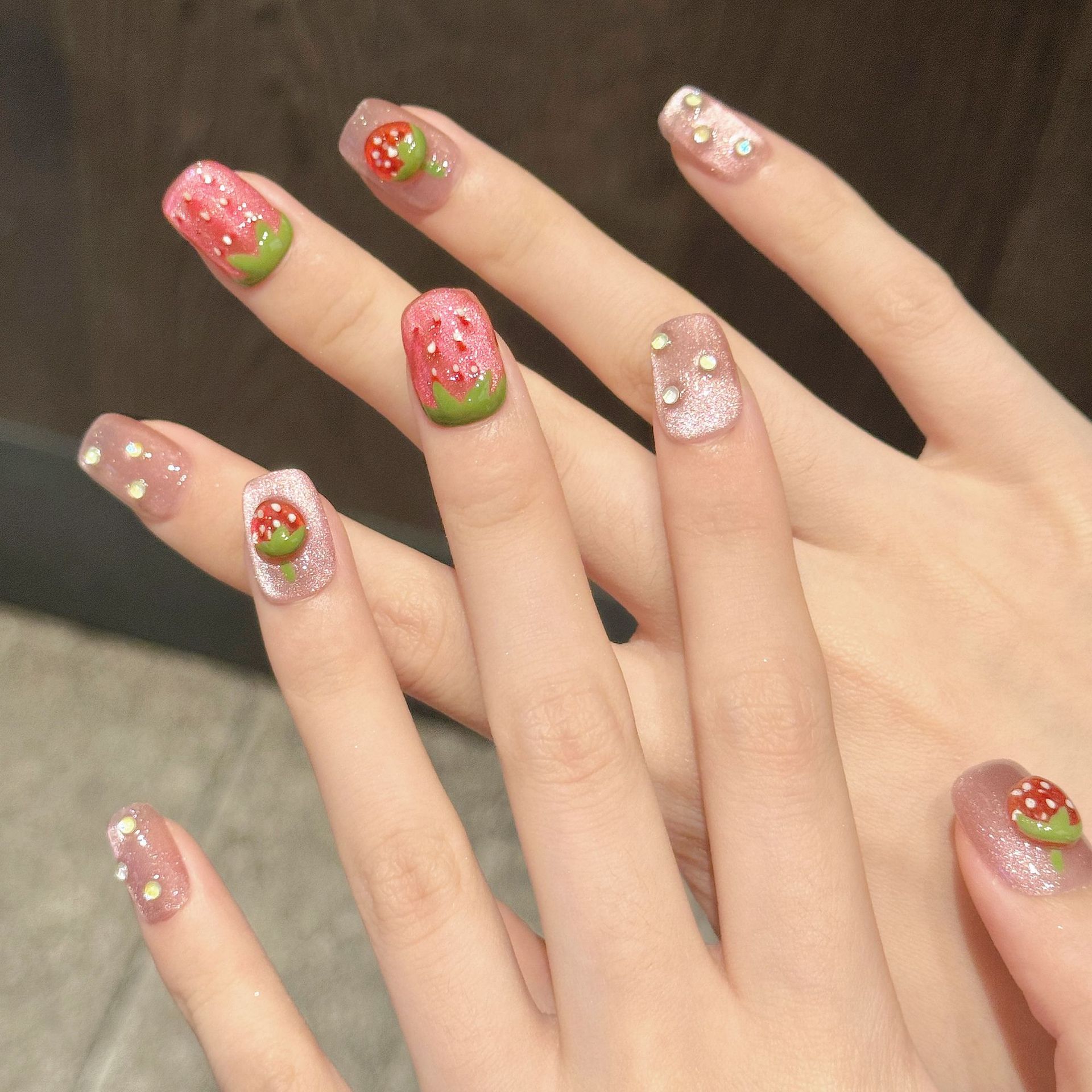 10pcs Handmade กดบนเล็บ 3D สตร - Nail Art Xs บทวิจารณ์และราคา