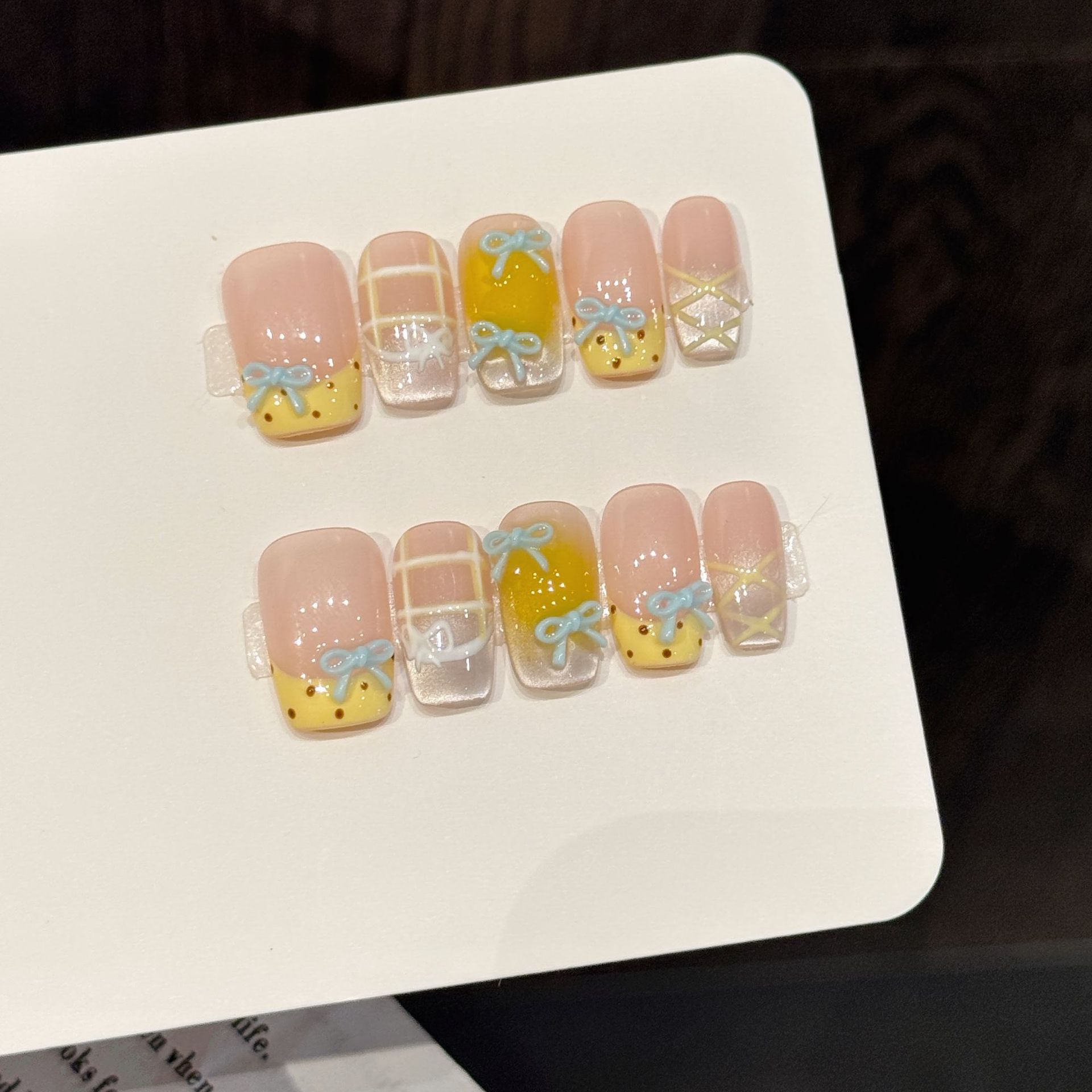 เล็บปลอมสำเร็จรูป 10 ชิ้น ลายก - Nail Art Xs บทวิจารณ์และราคา