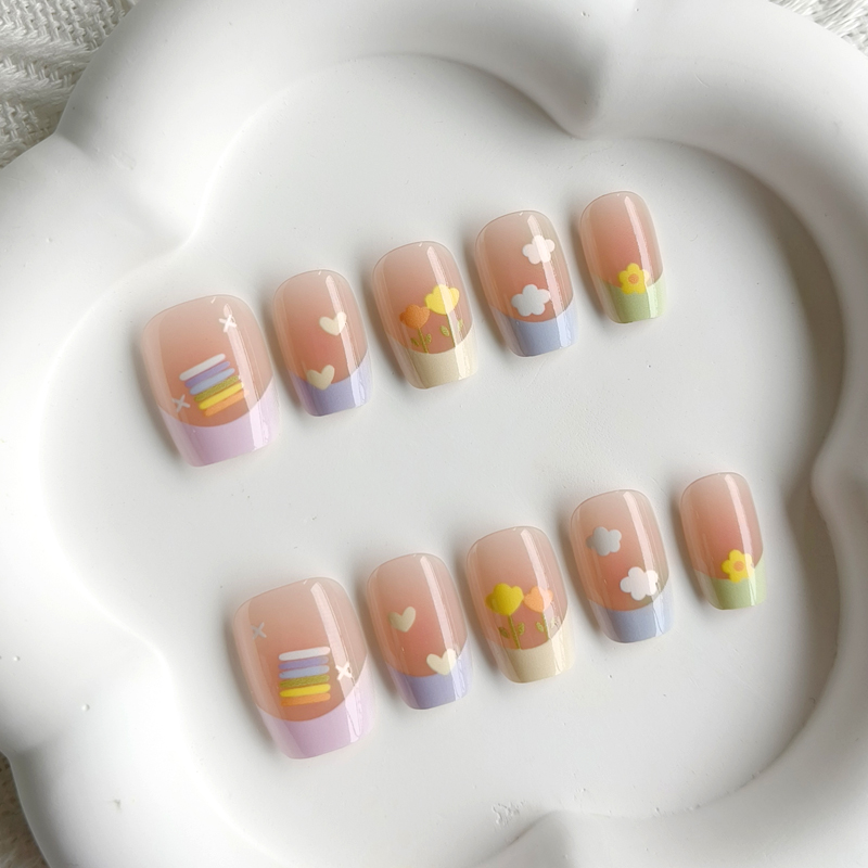 สติ๊กเกอร์ติดเล็บปลอมลายเฟรนช์ - Nail Art Xs บทวิจารณ์และราคา