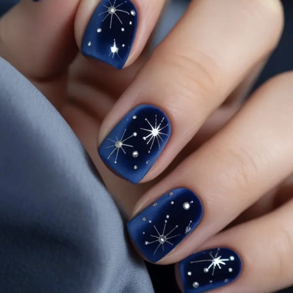 เล็บปลอมสั้น-กลาง ไล่เฉดสีม่วง - Nail Art Press On บทวิจารณ์และราคา