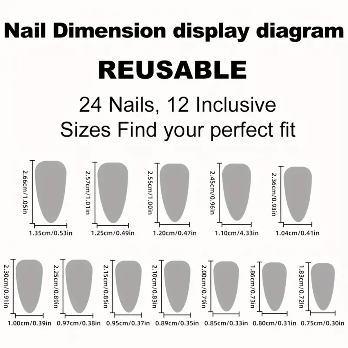 24 ชิ้น เล็บปลอมทรงอัลมอนด์ขนา - Nail Art Press On บทวิจารณ์และราคา