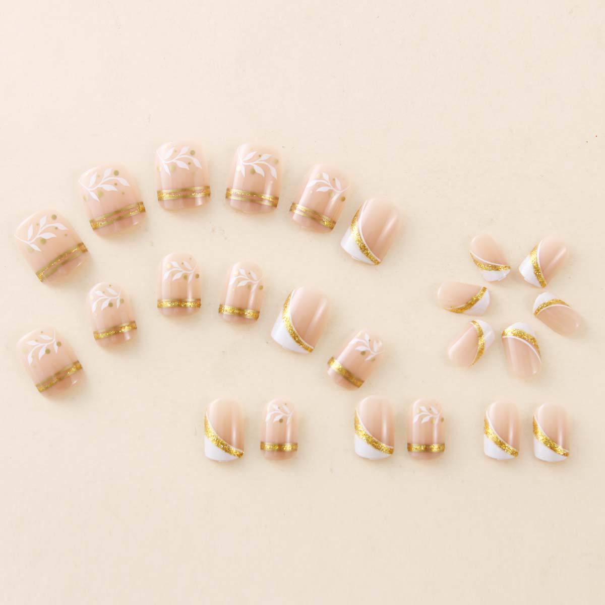 เล็บปลอมแบบสั้น-กลางสำหรับผู้ห - Nail Art Press On บทวิจารณ์และราคา