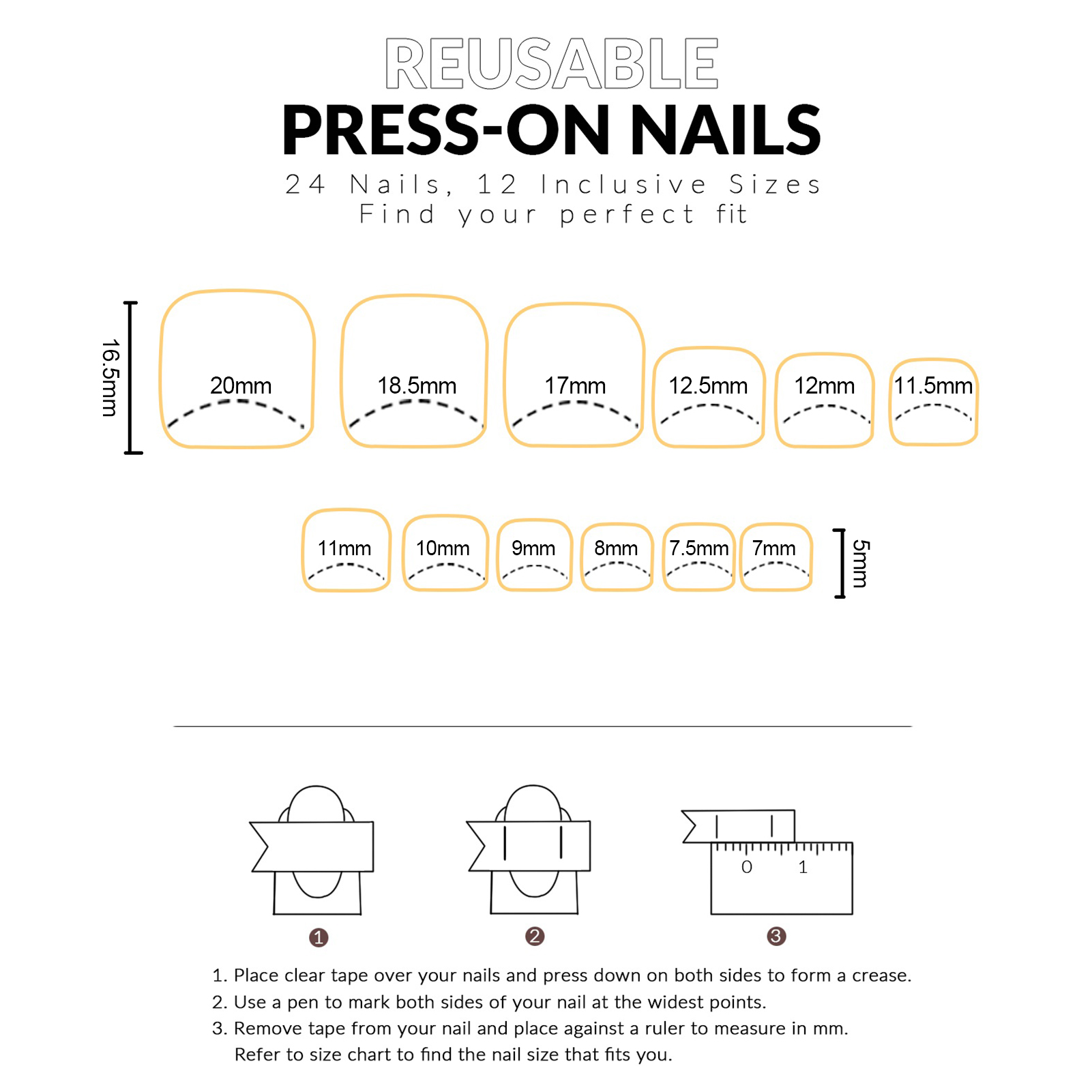 เล็บปลอมน่ารักแบบกดติดลายฟักทอ - Nail Art Press On บทวิจารณ์และราคา