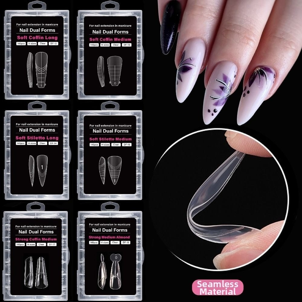 140 ชิ้น 14 ขนาด แบบฝรั่งเศส ท - Nail Extension Form บทวิจารณ์และราคา