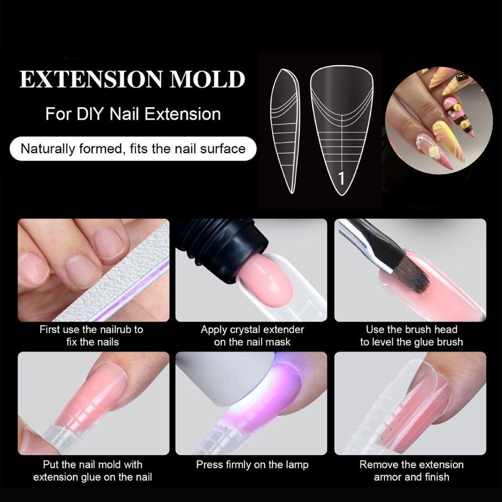 140 ชิ้น 14 ขนาด แบบฝรั่งเศส ท - Nail Extension Form บทวิจารณ์และราคา
