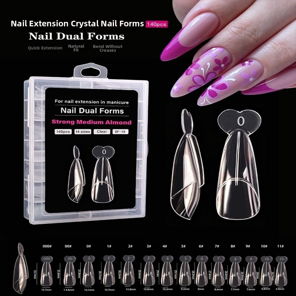 140 ชิ้น 14 ขนาด แบบฝรั่งเศส ท - Nail Extension Form บทวิจารณ์และราคา